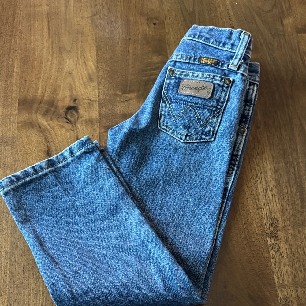 Wrangler Boys Medium Blue Straight Leg Slim Jeans
